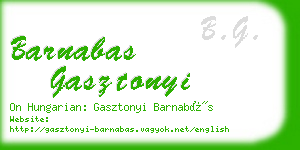 barnabas gasztonyi business card